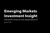 Emerging Markets Investment Insight - Has performance met expectations?