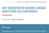 Next Generation of Machine Learning-based stock selection models