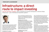 Infrastructure - a direct route to impact investing