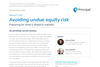 Avoiding undue equity risk - Preparing for what is ahead in markets