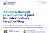 Net Zero through investments - A pilot for intermediary target setting