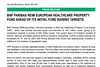 BNP Paribas REIM European Healthcare Property Fund Ahead Of Its Initial Fund Raising Targets