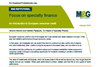 Focus on specialty finance