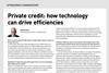 Private credit- how technology can drive efficiencies