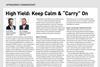 High Yield- Keep Calm & “Carry” On