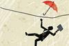 Business-man-on-tightrope-falling-off-