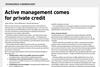 Active management comes for private credit