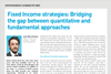 fixed income strategies bridging the gap between quantitative and fundamental approaches