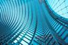 Blue builging abstract