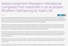 Natixis Investment Managers International Completes First Investment in an Australian Windfarm Refinancing for Asahi Life