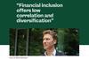 “Financial inclusion offers low correlation and diversification”