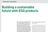 Building a sustainable future with ESG products