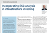 Incorporating ESG analysis in infrastructure investing