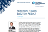 reaction italian election
