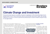 climate change and investment