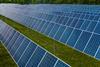 solar panels hillside