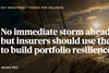 No immediate storm ahead, but insurers should use the lull to build portfolio resilience