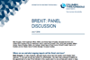 Brexit: Panel Discussion index