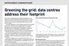 Greening the grid- data centres address their footprint