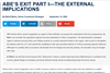 Abe’s Exit Part I – The External Implications