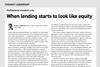 When lending starts to look like equity