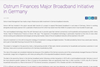 Ostrum Finances Major Broadband Initiative in Germany