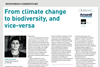 From climate change to biodiversity, and vice-versa