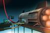Rocket preparing for takeoff