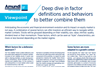 deep dive in factor definitions and behaviors to better combine them