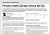 Private credit- Europe versus the US
