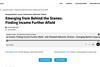 Emerging from Behind the Scenes: Finding Income Further Afield