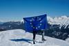 EU flag on mountain - Photo-antoine-schible, Unsplash