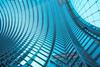 Blue builging abstract
