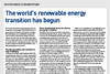 The world’s renewable energy transition has begun