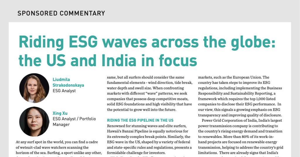Riding ESG waves across the globe: the US and India in focus | Comgest ...