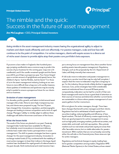 The nimble and the quick: Success in the future of asset management ...