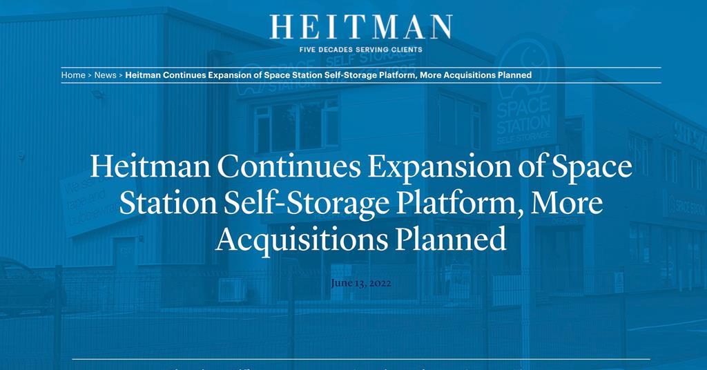 Heitman Continues Expansion of Space Station SelfStorage Platform