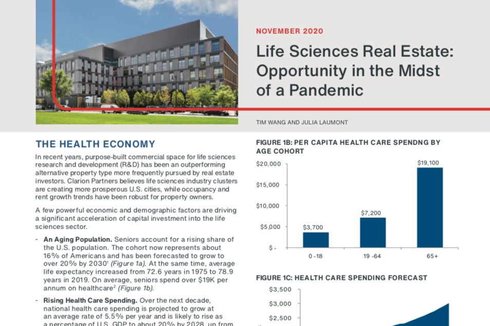 Life Sciences Real Estate Opportunity in the Midst of a Pandemic