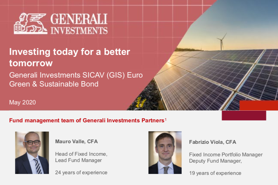Investing Today For A Better Tomorrow Euro Green Sustainable Bond Generali Investments Reference Hub