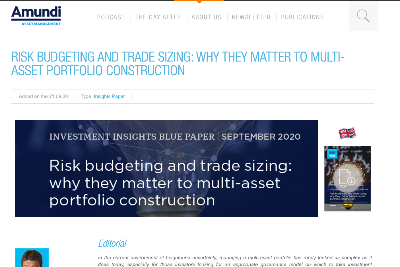 Risk budgeting and trade sizing: why they matter to multi-asset 