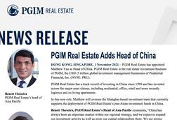 PGIM Real Estate Adds Head of China