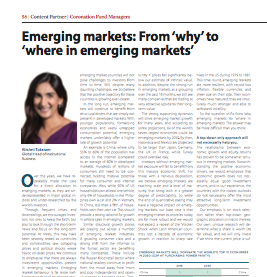 emerging markets from why to where in emerging markets