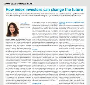 how index investors can change the future