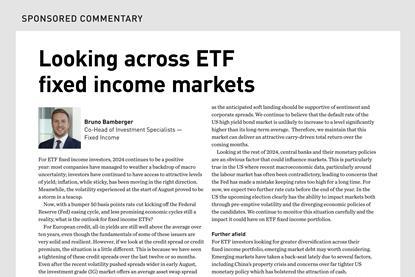 Looking across ETF fixed income markets