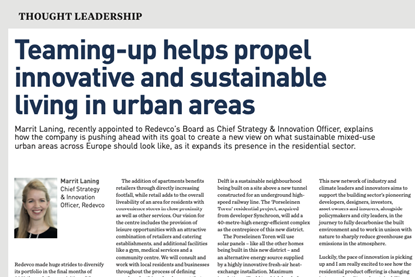 Teaming-up helps propel innovative and sustainable living in urban areas