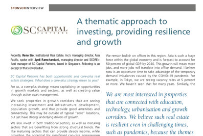 A thematic approach to investing, providing resilience and growth
