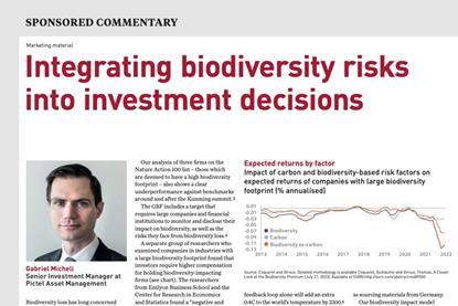 Integrating biodiversity risks into investment decisions