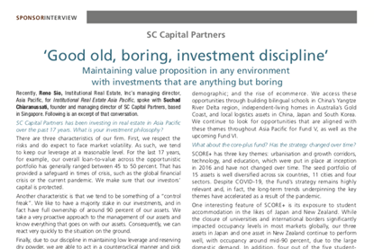 Good old, boring, investment discipline