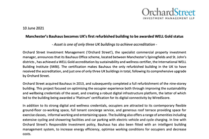 Manchester’s Bauhaus becomes UK’s first refurbished building to be awarded WELL Gold status