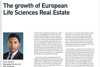 The growth of European Life Sciences Real Estate
